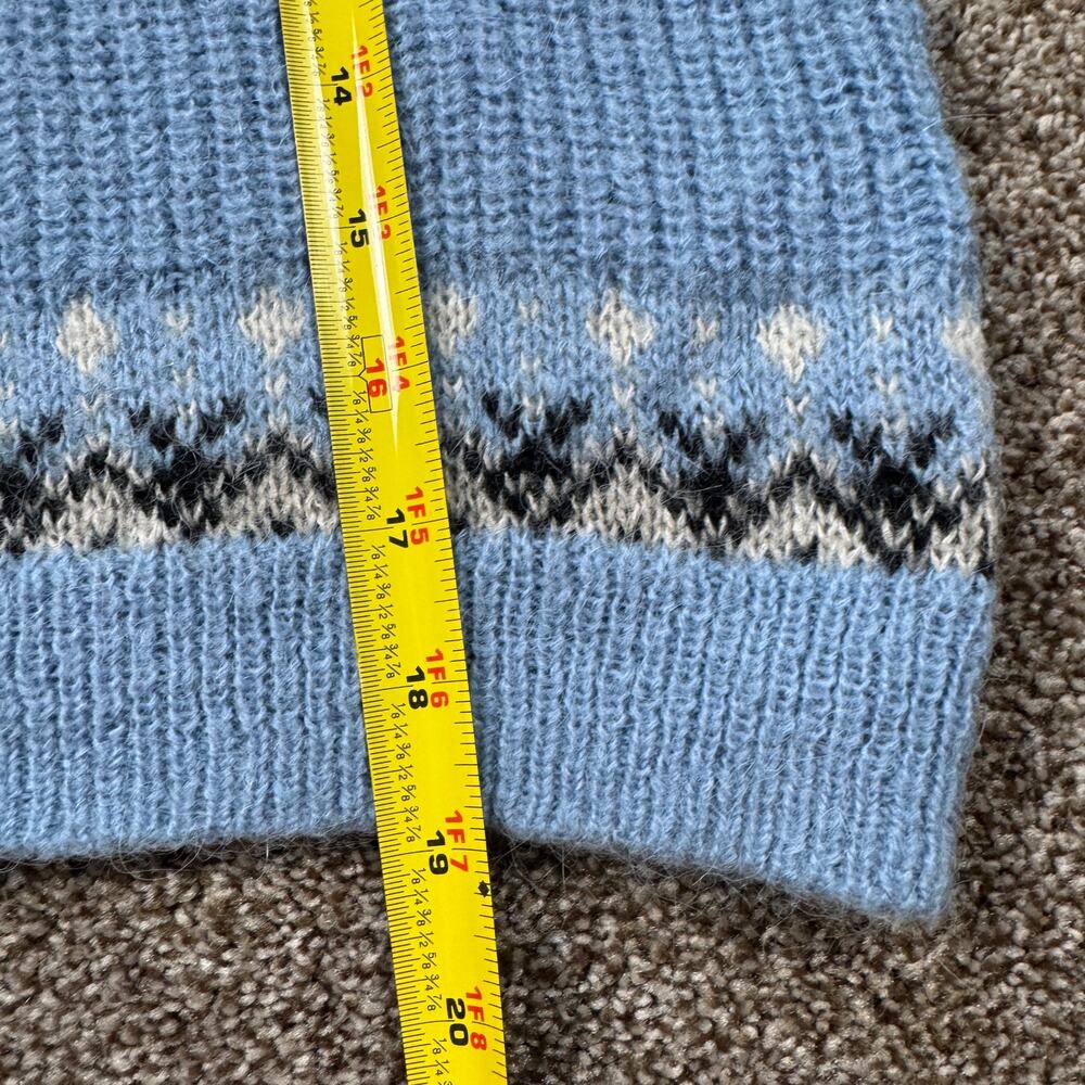 J.Crew Fair Isle Half-Zip Sweater Brushed Yarn Lash Knit Alpaca Wool Blend XL - Picture 12 of 16